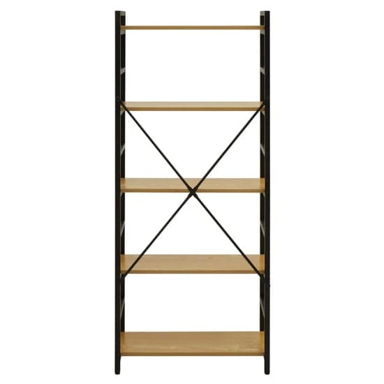 Loxton Wooden 5 Tier Shelving Unit In Light Yellow_3