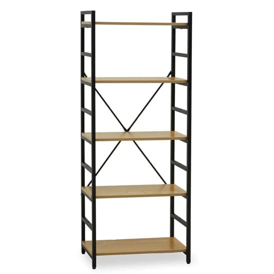 Loxton Wooden 5 Tier Shelving Unit In Light Yellow_1