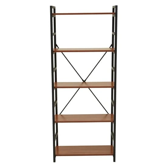 Loxton Wooden 5 Tier Shelving Unit In Red Pomelo_2