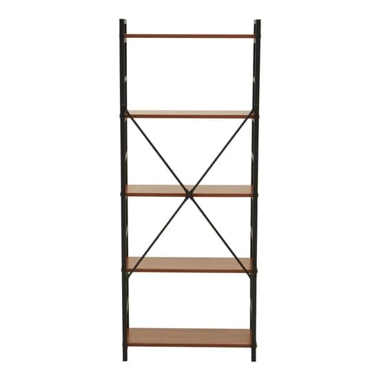 Loxton Wooden 5 Tier Shelving Unit In Red Pomelo_4