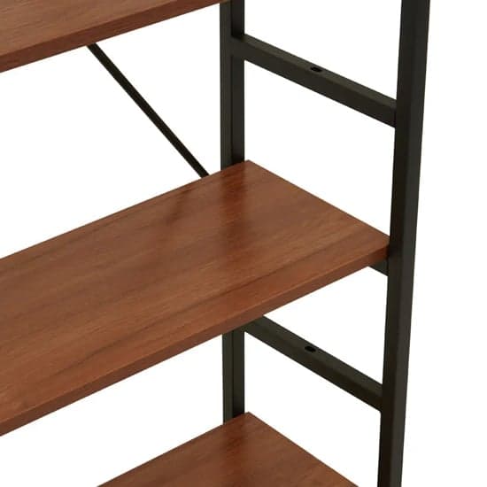 Loxton Wooden 5 Tier Shelving Unit In Red Pomelo_5