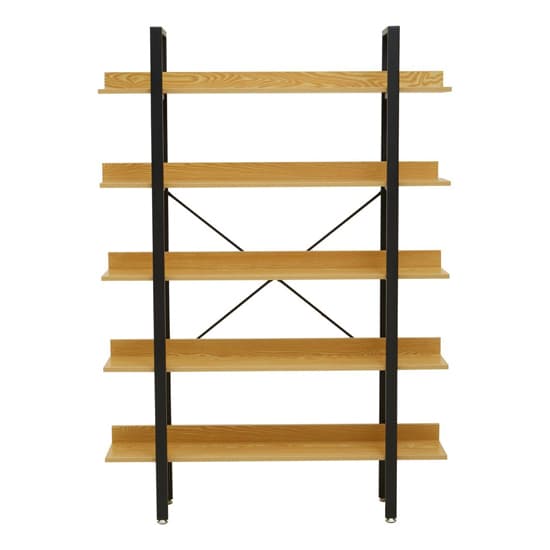 Loxton Wooden 5 Tiered Shelving Unit In Light Yellow_2