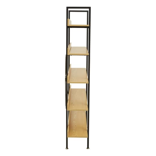 Loxton Wooden 5 Tiered Shelving Unit In Light Yellow_3