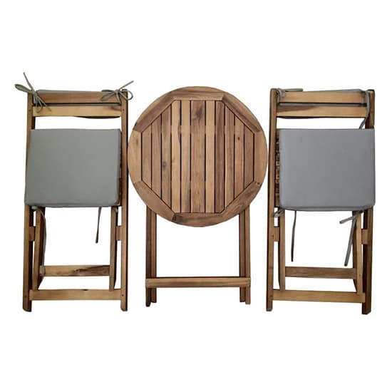 Lucas Acacia Wood Folding Bistro Set With 2 Chairs_2