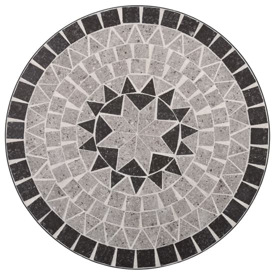 Lucca Ceramic Tile 3 Piece Mosaic Bistro Set In Grey_3