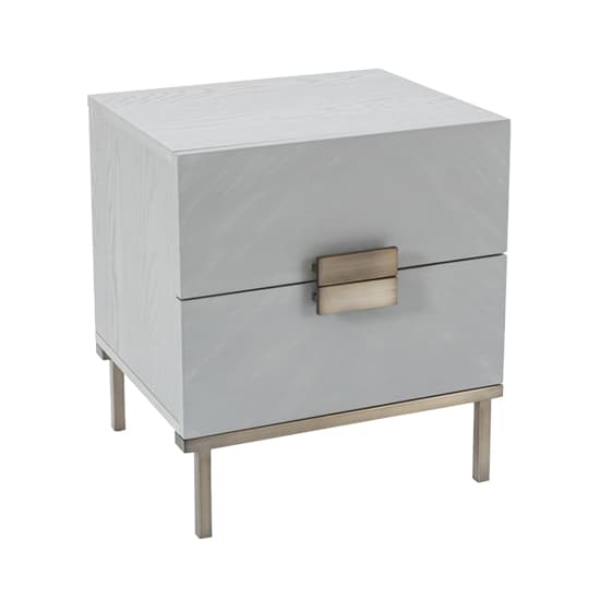Lucy Wooden Bedside Cabinet With 2 Drawers In Grey Oak_2