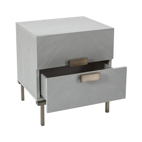 Lucy Wooden Bedside Cabinet With 2 Drawers In Grey Oak_3