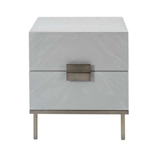 Lucy Wooden Bedside Cabinet With 2 Drawers In Grey Oak_1