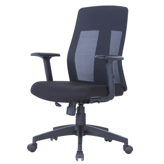 Lugano Mesh Fabric Home And Office Chair In Black_2