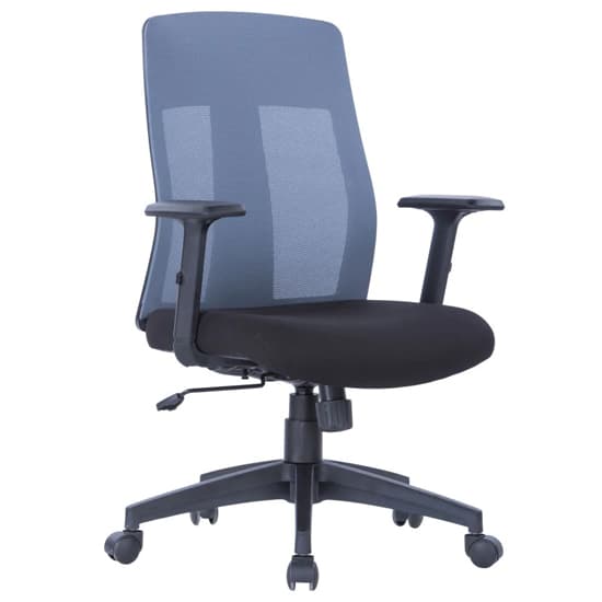 Lugano Mesh Fabric Home And Office Chair In Grey And Black_2
