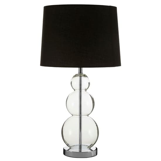 Lukano Black Fabric Shade Table Lamp With Glass Metal Base_1