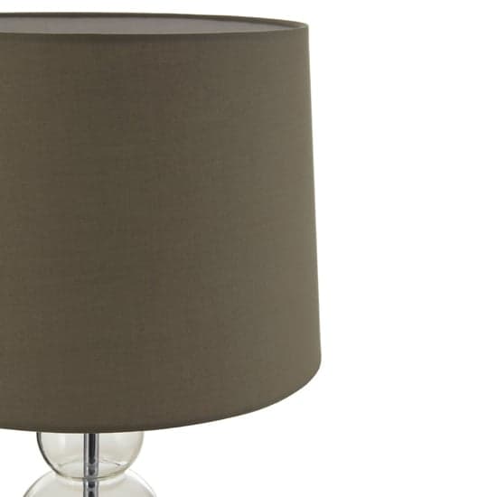 Lukano Grey Fabric Shade Table Lamp With Glass Metal Base_3