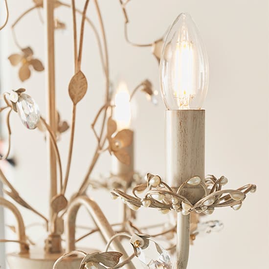 Lullaby 3 Lights Clear And Pearl Acrylic Pendant Light In Cream_3