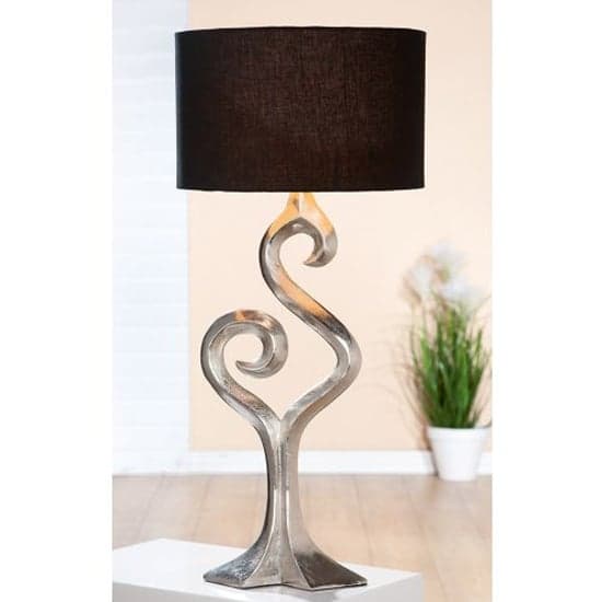 Luma Small Table Lamp In Silver And Brown_1