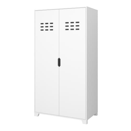 Luna Wooden Wardrobe With 2 Doors In Pure White_3
