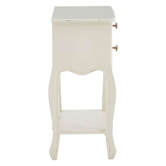 Luria Wooden Bedside Cabinet With 2 Drawers In White_4