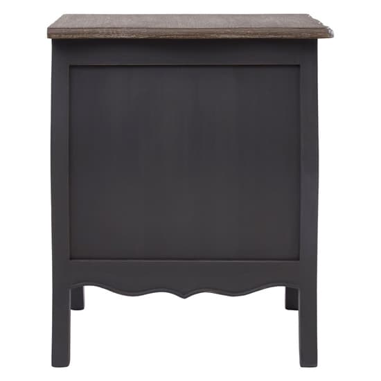 Luria Wooden Bedside Cabinet With 3 Drawers In Dark Grey_4