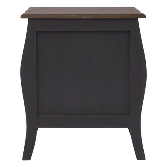 Luria Wooden Bedside Cabinet With 3 Drawers In Dark Grey_5