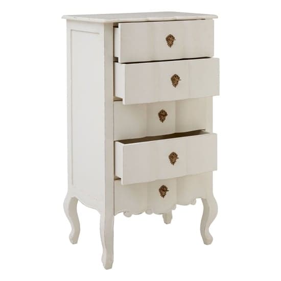 Luria Wooden Chest Of 5 Drawers In White_2