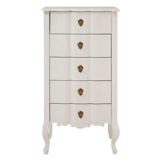 Luria Wooden Chest Of 5 Drawers In White_3