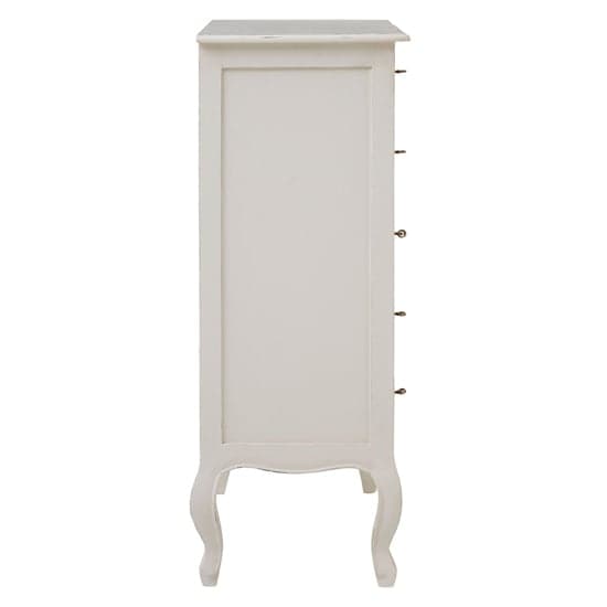 Luria Wooden Chest Of 5 Drawers In White_4
