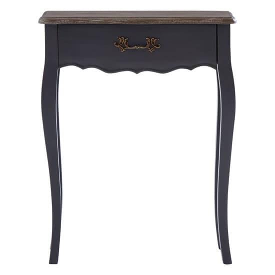 Luria Wooden Console Table With 1 Drawer In Dark Grey_3