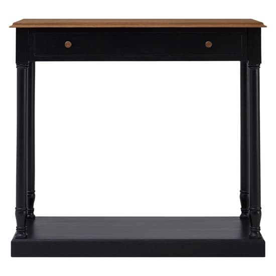 Luria Wooden Console Table With 1 Drawer In Natural And Black_3