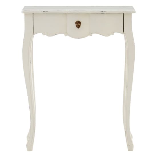 Luria Wooden Console Table With 1 Drawer In White_3