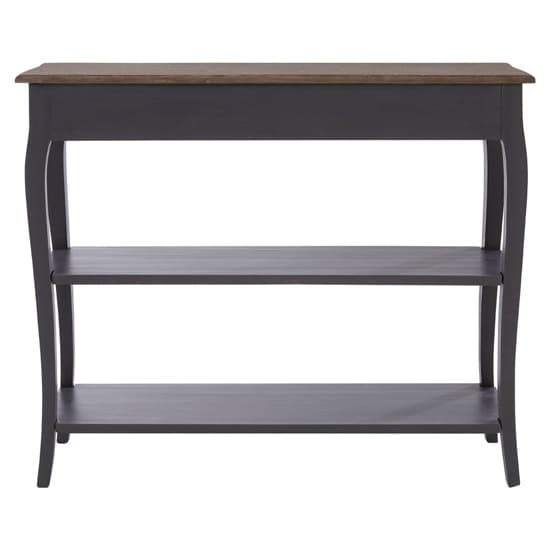 Luria Wooden Console Table With 2 Shelves In Dark Grey_6
