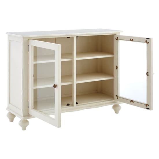 Luria Wooden Display Cabinet With 2 Doors In White_2