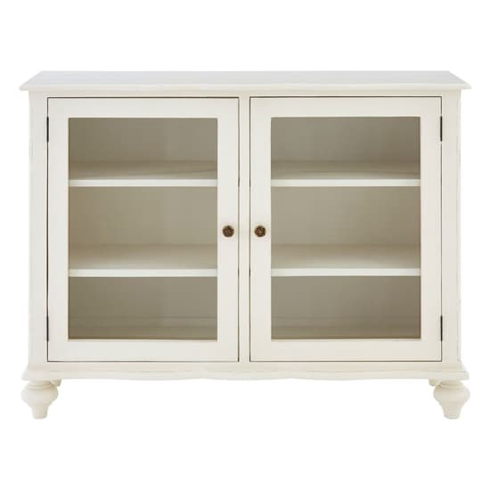 Luria Wooden Display Cabinet With 2 Doors In White_3