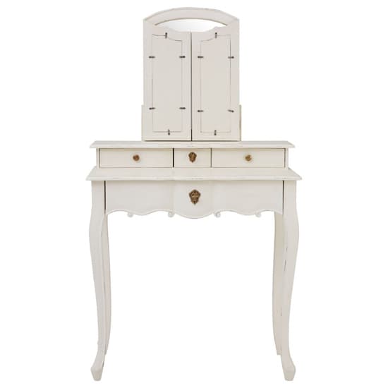 Luria Wooden Dressing Table With Mirror In White_3