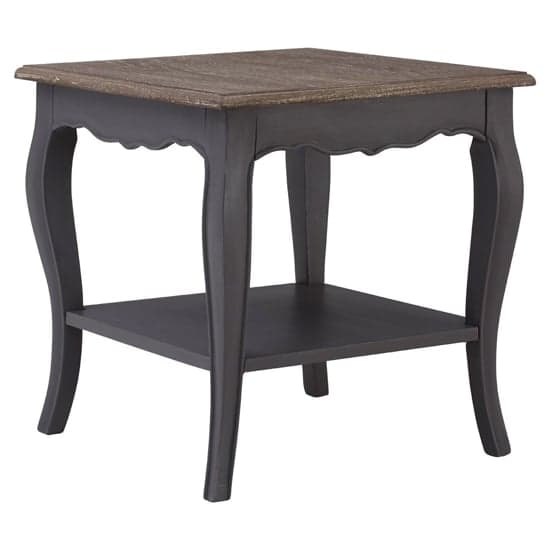 Luria Wooden Side Table With 1 Shelf In Dark Grey_1