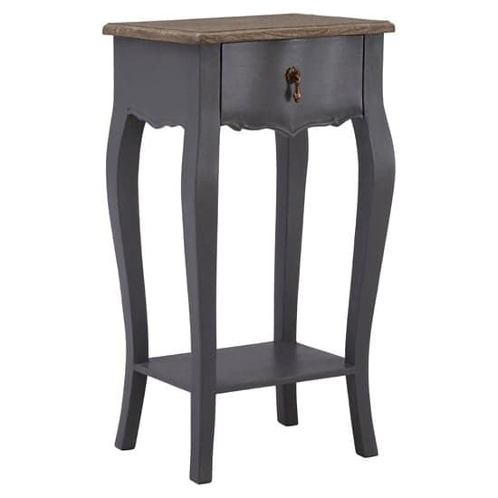 Luria Wooden Side Table In Dark Grey_1