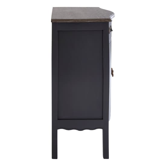 Luria Wooden Sideboard With 2 Drawers And 2 Doors In Dark Grey_5