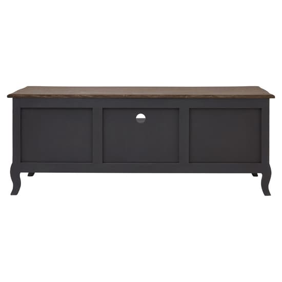 Luria Wooden TV Stand With 2 Drawers In Dark Grey_5