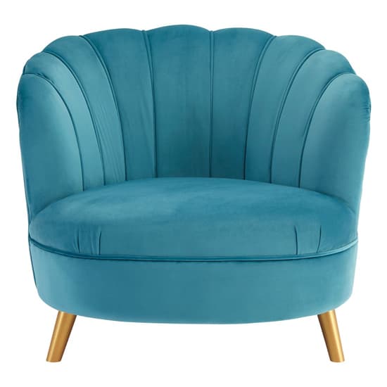 Lusitania Upholstered Velvet Bedroom Chair In Blue_4