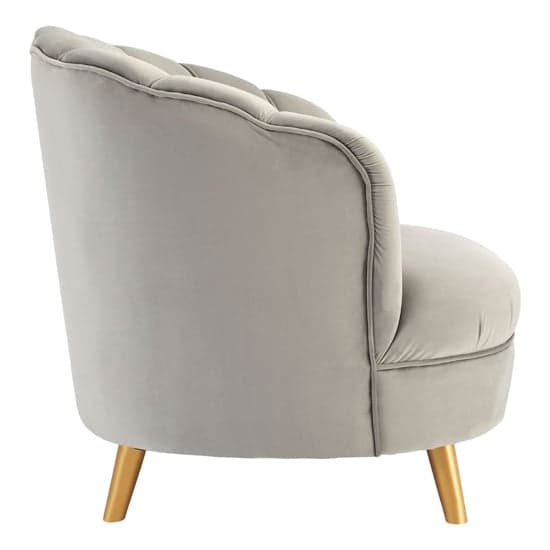Lusitania Upholstered Velvet Bedroom Chair In Grey_3