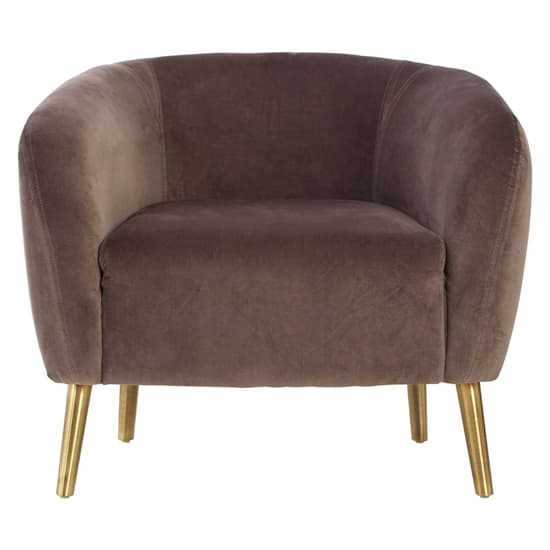 Luxury Round Upholstered Velvet Armchair In Grey_2