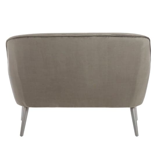 Luxury Upholstered Velvet 2 Seater Sofa In Grey_3