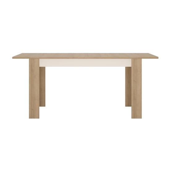 Lyco Medium Extending Wooden Dining Table In Oak White Gloss_2