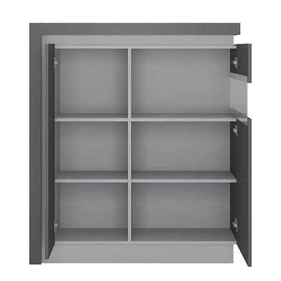 Lyco Gloss Display Cabinet Right In Platinum Light Grey And LED_2