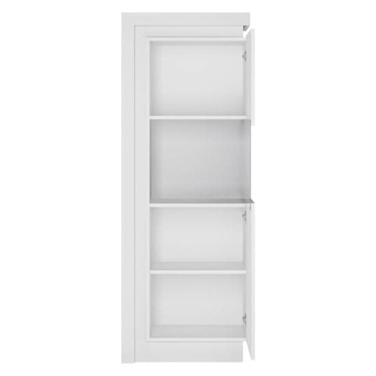 Lyco High Right Handed White High Gloss Display Cabinet With LED_2