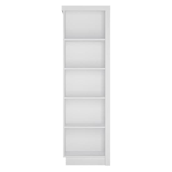 Lyco Left Handed High Gloss Bookcase In White_2