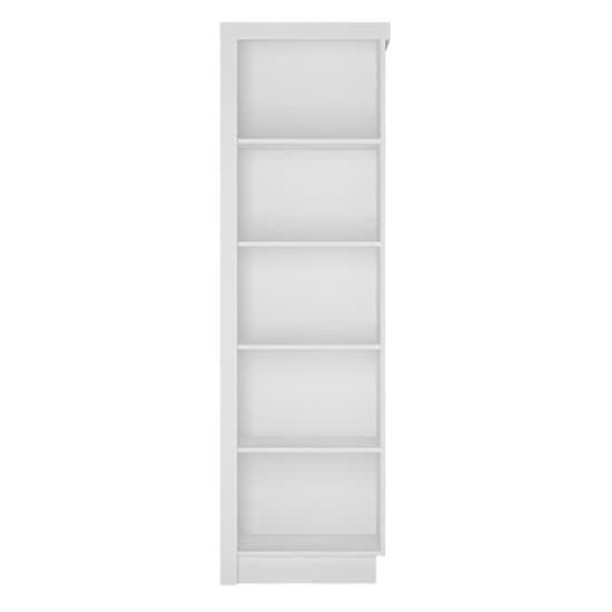 Lyco Right Handed High Gloss Bookcase In White_2