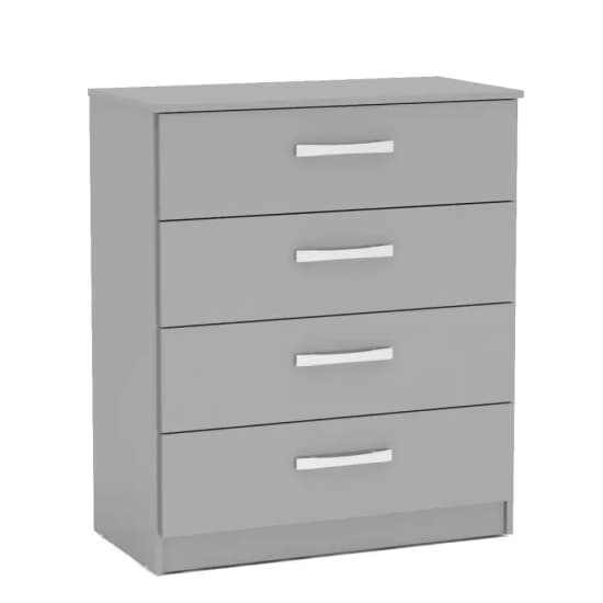 Lynn High Gloss Chest Of 4 Drawers In Grey_2