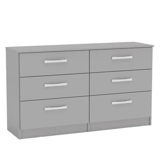 Lynn High Gloss Chest Of 6 Drawers In Grey_2