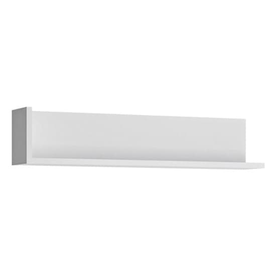 Lyco 120cm High Gloss Wall Shelf In White_1