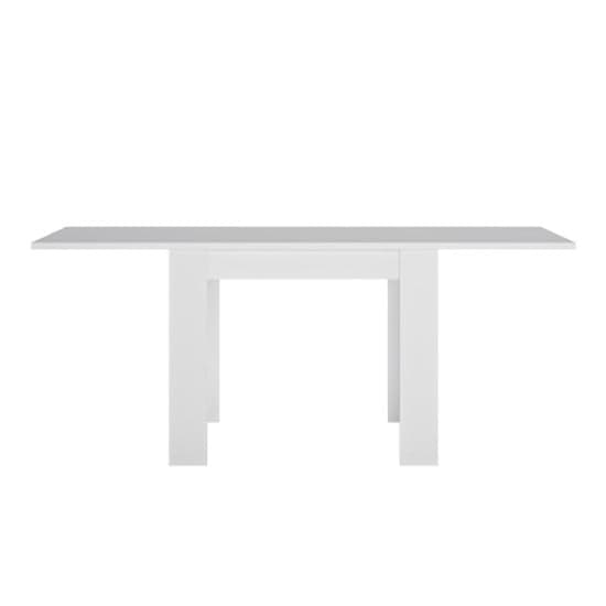 Lyco 90cm Extending High Gloss Dining Table In White_2