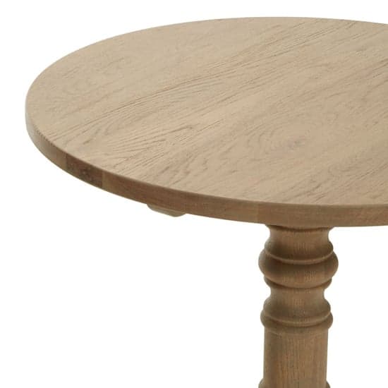Lyox Round Wooden Side Table In Oak_2